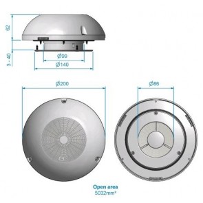 ROCA Kunststof Ventilator Diam 200mm