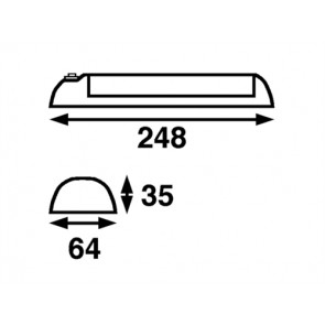 Båtsystem Soft LED, wit, 12V-0,9W