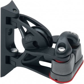 Harken 40mm carbo roterend doorvoer blok + klem 2156