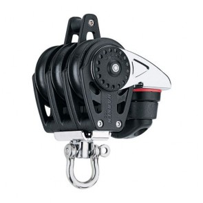 Harken 40mm carbo driedubbel blok + swivel + hondsvot + klem 2648