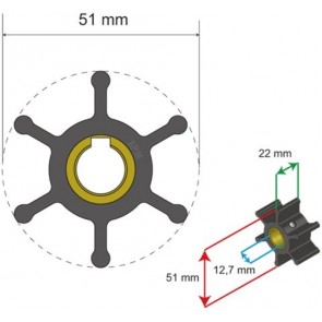 Albin Premium Impeller kit nr. 06-01-007