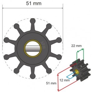 Albin Premium Impeller kit nr. 06-01-011