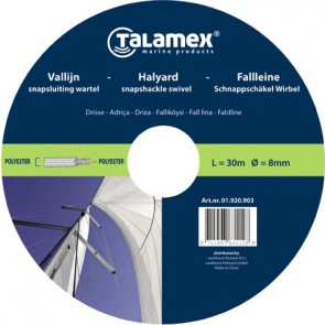 Talamex Vallijn met snapsluiting wit/rood 12mm 36m