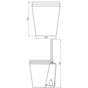 Albin Toilet Design standaard electrisch 24V