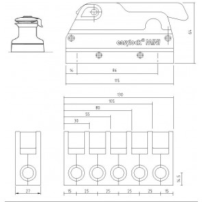 EasyLock Mini valstopper dubbel - grijs