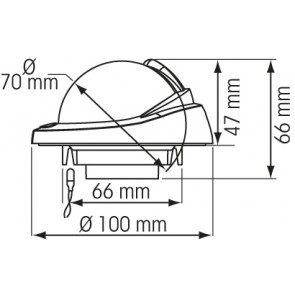 Plastimo Offshore 75 inbouw kompas wit - witte roos conisch