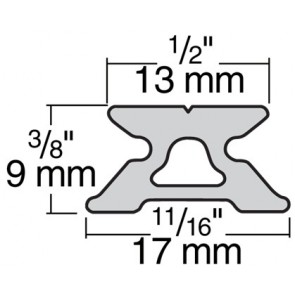 Harken 13mm Micro rails - 120cm 2707.120