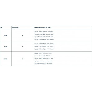 Houten pluggen set van 9 (3 maten)