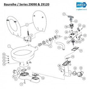 Jabsco Handtoilet Pompcilinder Kit D