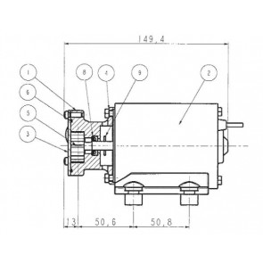 Jabsco bilge- en dekwaspomp Mini Puppy 24V 74 l/m 1/2