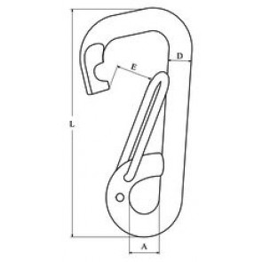 Talamex Karabijnhaak asymetrisch 12mm