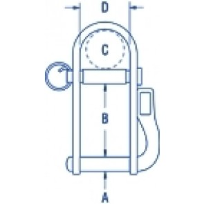 Ronstan val snelsluiting 4,8mm