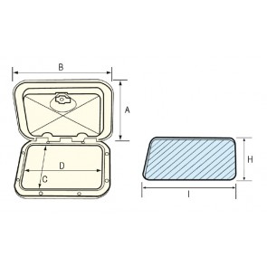 Lalizas top line hatch, white, 270x375mm